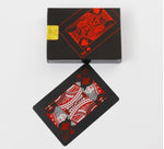 Golden Playing Cards Set Waterproof Plastic Black Color Poker Card Classic Magic Tricks Tool Poker Games Gift Poker