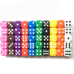 10PCS/Lot Dice Set 10 Colors  High Quality Solid Acrylic 6 Sided Dice For Club/Party/Family Games Free Shipping