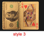 Golden Playing Cards Set Waterproof Plastic Black Color Poker Card Classic Magic Tricks Tool Poker Games Gift Poker