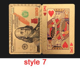 Golden Playing Cards Set Waterproof Plastic Black Color Poker Card Classic Magic Tricks Tool Poker Games Gift Poker